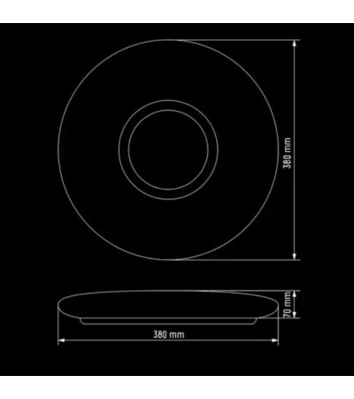 Світильник світлодіодний SMART SML-R07 3000-6000K 50Вт з дистанційним керуванням Biom