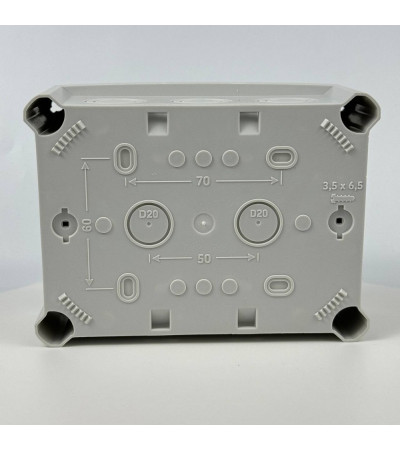Розподільна коробка K160 (163x123x68) без отворів сіра IP67 СКІМ