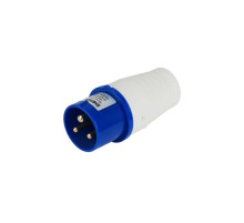 Вилка силовая переносная 013 (2P+PE) 16A 220В IP44 ENERGIO