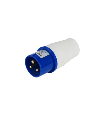 Вилка силовая переносная 013 (2P+PE) 16A 220В IP44 ENERGIO