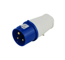Вилка силова переносна 023 (2P+PE) 32A 220В IP44 ENERGIO