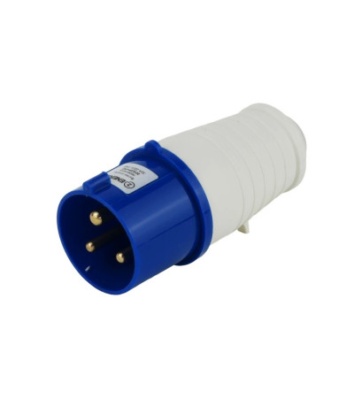 Вилка силовая переносная 023 (2P+PE) 32A 220В IP44 ENERGIO