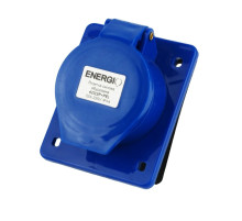 Розетка силовая встроенная 423 (2P+PE) 32A 220В IP44 ENERGIO