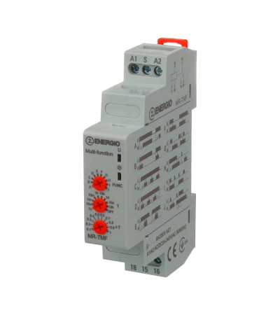 Багатофункціональне реле часу 0.1 секунди - 10 днів 24-240V AC/DC 1 канал ENERGIO