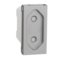 Розетка клеми гвинтові 1 модуль (алюміній) New Unica Schneider Electric
