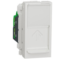 Розетка комп’ютерна RJ45 одинарна категорія 5 UTP біла Unica New Schneider Electric