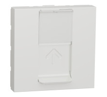 Розетка RJ45 одинарна категорія 5 UTP 2 модулі білий Unica New Schneider Electric