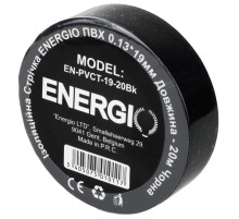 Ізоляційна стрічка ПВХ 0.13x19мм 20м чорна ENERGIO