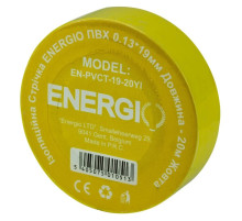 Ізоляційна стрічка ПВХ (0.13x19мм 20м) жовта ENERGIO