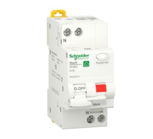 Диференційний автоматичний вимикач RESI9 16А 30мA 1P+N 6кA крива С тип АС Schneider Electric
