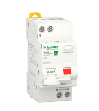 Диференціальний автоматичний вимикач RESI9 32А 30мA 1P+N 6кA крива С тип АС Schneider Electric