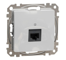 Розетка один роз'єм RJ45 5е UTP Sedna Design (алюміній) Schneider Electric