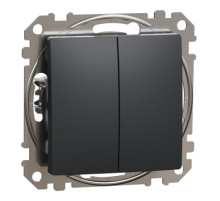 Выключатель двухклавишный Sedna Design (черный) Schneider Electric