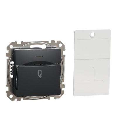 Вимикач картковий 10А Sedna Design (чорний) Schneider Electric