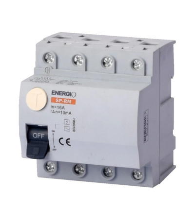 ПЗВ електромеханічний SP-RM 4P 16А 10мА тип AC ENERGIO