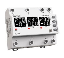 Трифазне реле напруги з контролем струму VA-3F40A M6W DigiTOP