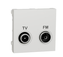 Розетка TV+FM 2 модулі біла Unica New Schneider Electric