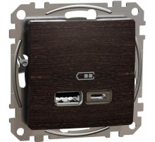 USB-розетка типа A+A 2.1A венге Sedna Elements SE Schneider Electric